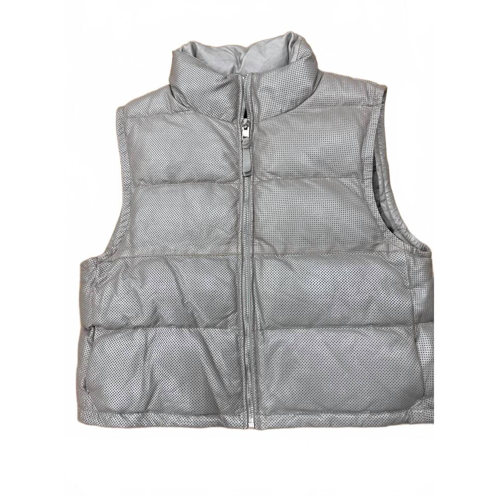 NEW MAURITIUS women's ellice leather vest in silver